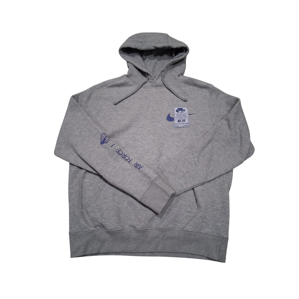 Nike Air Force 1 40th Anniversary Hoodie Mens Medium Grey AF1 82-22 Sweatshirt